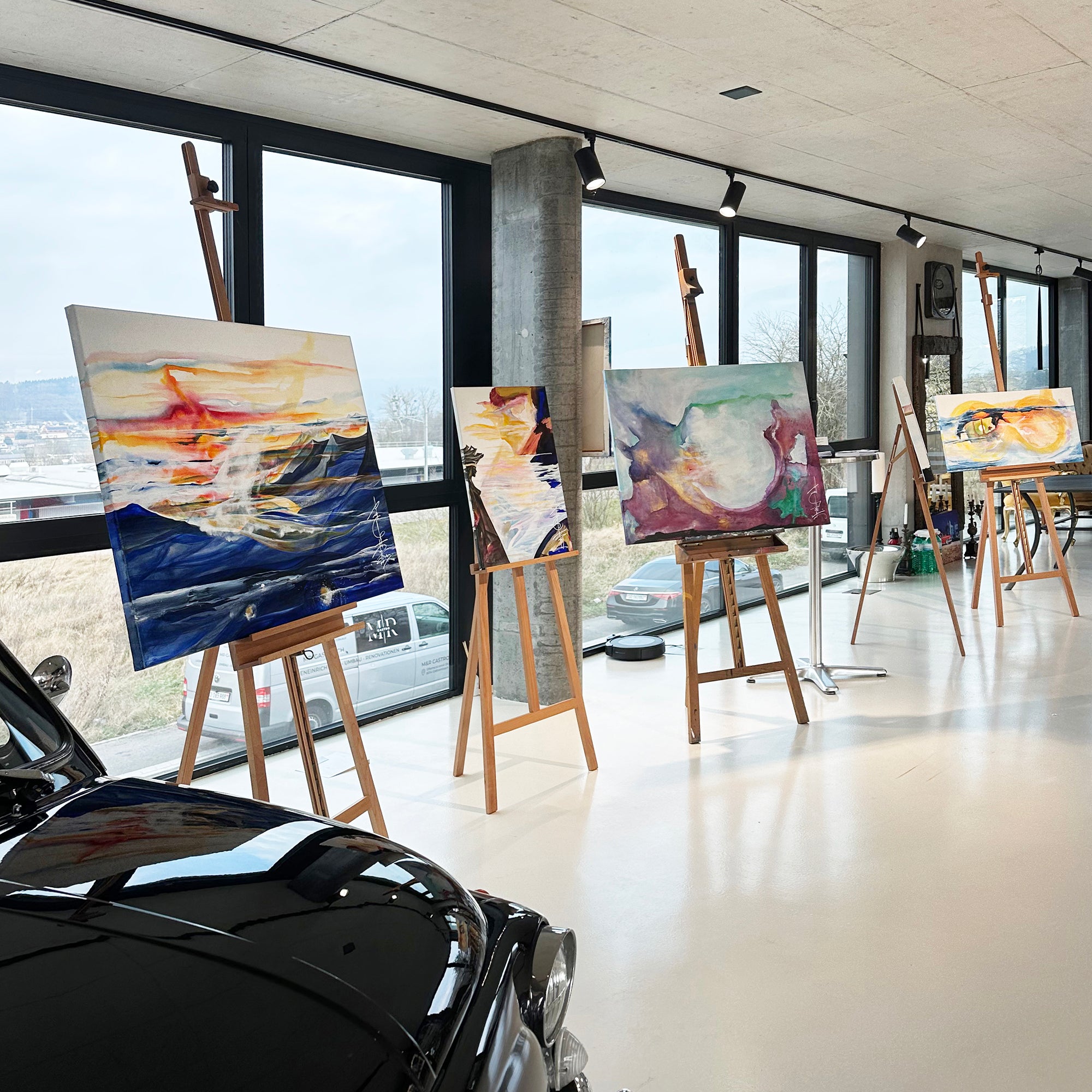 Begegnung Kunst – Oldtimer